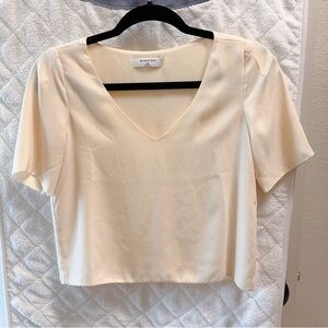 Babaton Cream V-Neck Women's Top